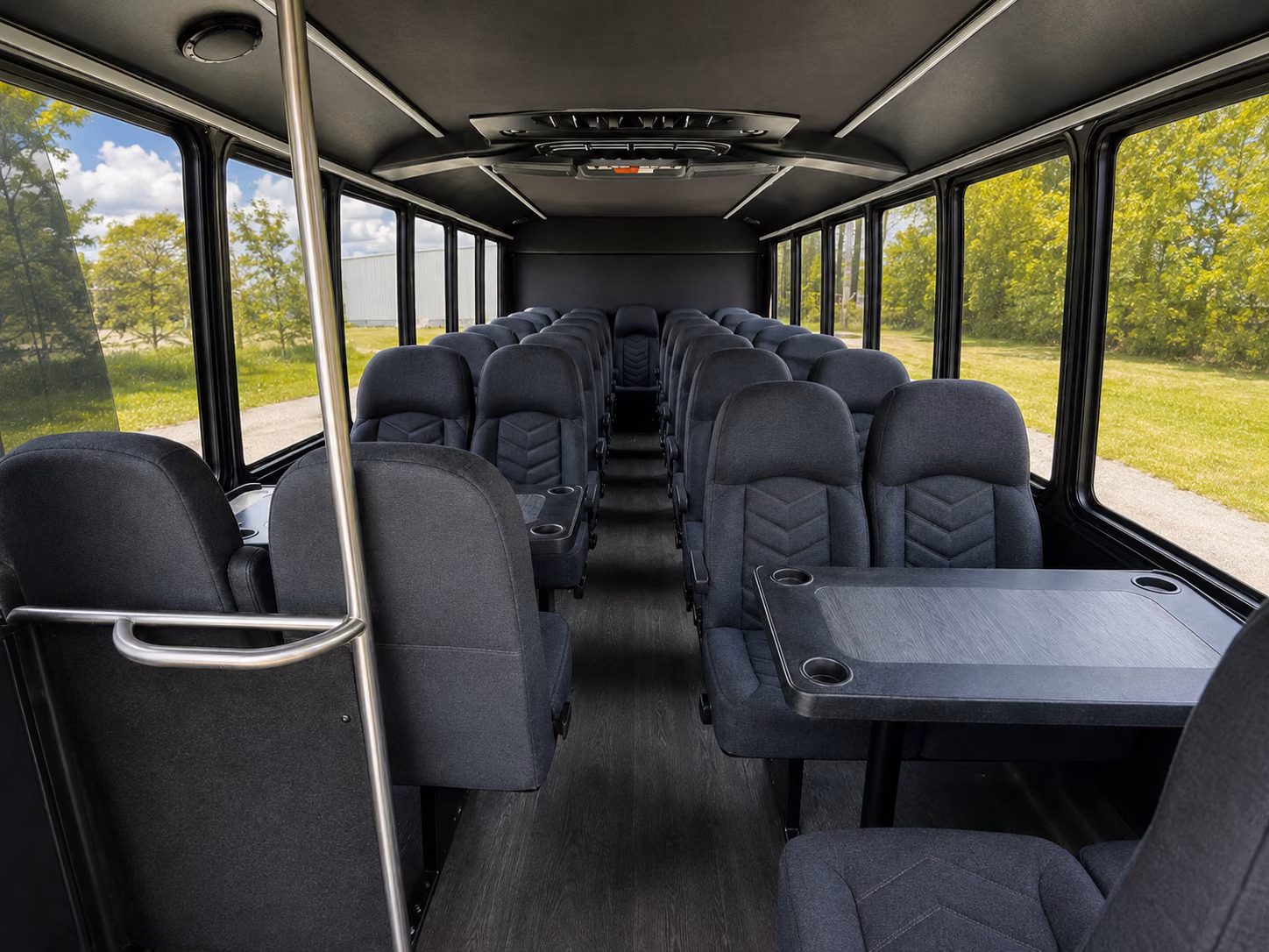 el monte 18 passenger minibus inside