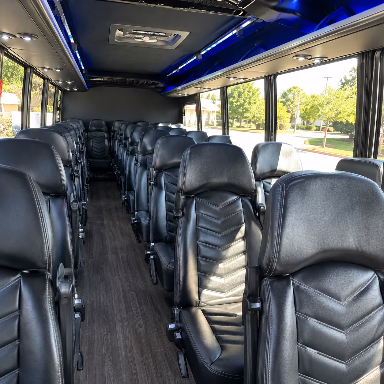 el monte 28 passenger minibus inside
