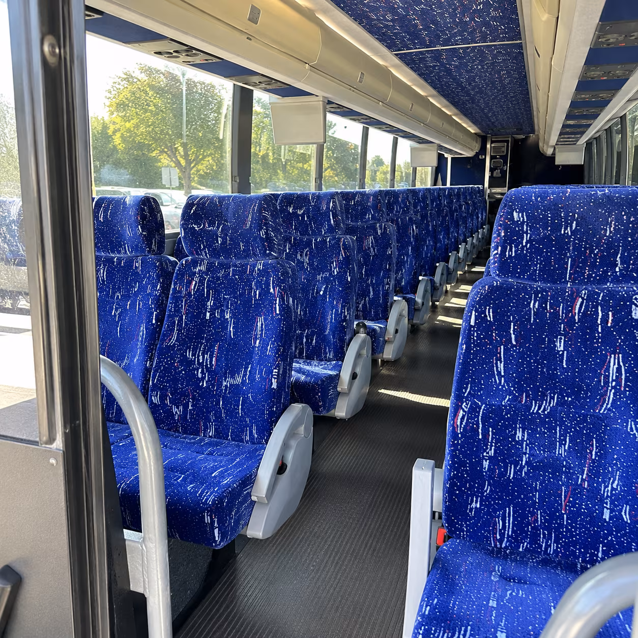 el monte 56 passenger charter bus interior