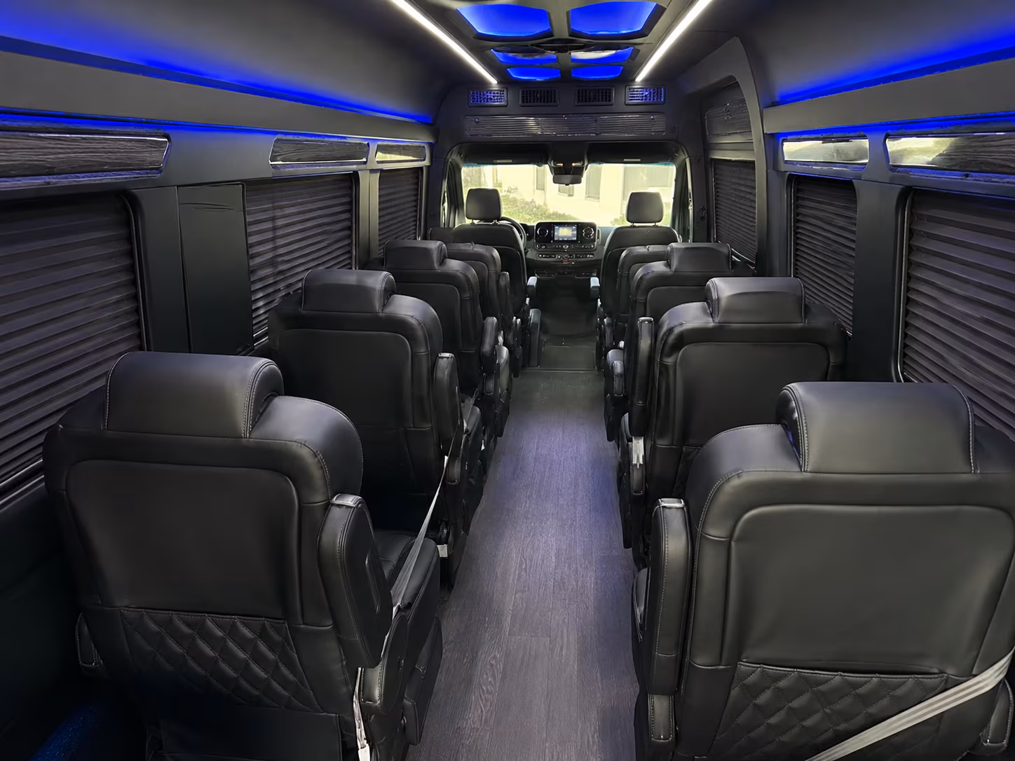 el monte sprinter van with driver inside